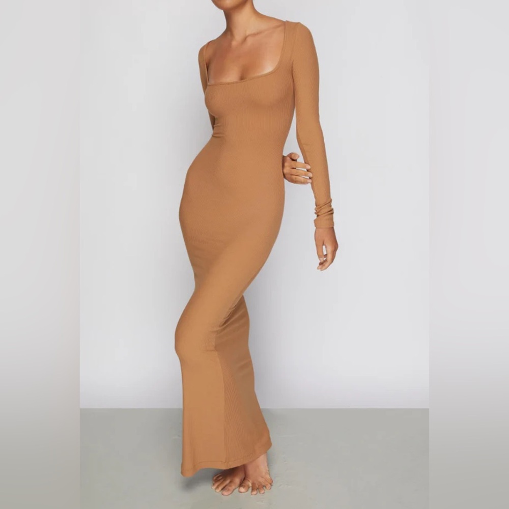 NWT Skims Long Sleeve Slip Dress